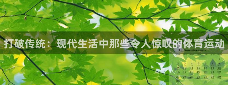 沐鸣4招商：打破传统：现代生活中那些令人惊叹的体育运动