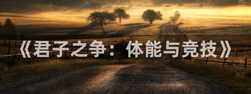 沐鸣网页版地址：《君子之争：体能与竞技》